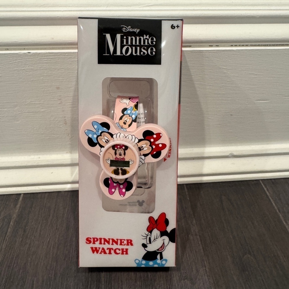 NWT Disney Minnie Mouse Girls Toddler Kids Pink Spinner Digital Watch